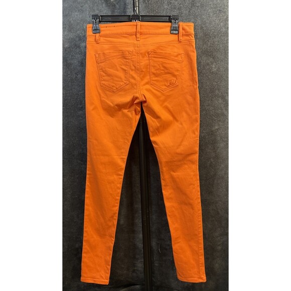 Express Jean Women's Orange Sz 2 Low Rise Flare 5 Pocket Casual Pants - Picture 5 of 9